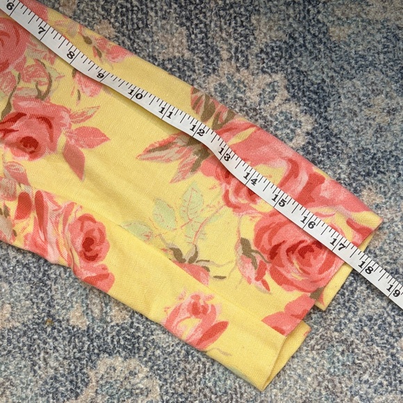 Floral Yellow Women's Blazer Cottagecore grandmacore coastal grandma, size 12 - Picture 16 of 16